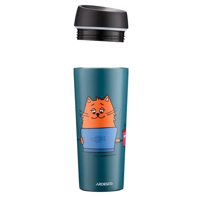 Термокружка Ardesto Coffee Time Red Cat Синий