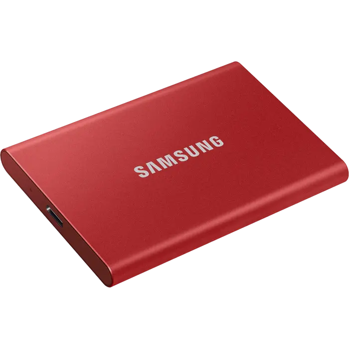 Внешний портативный SSD накопитель Samsung T7 2 ТБ Красный