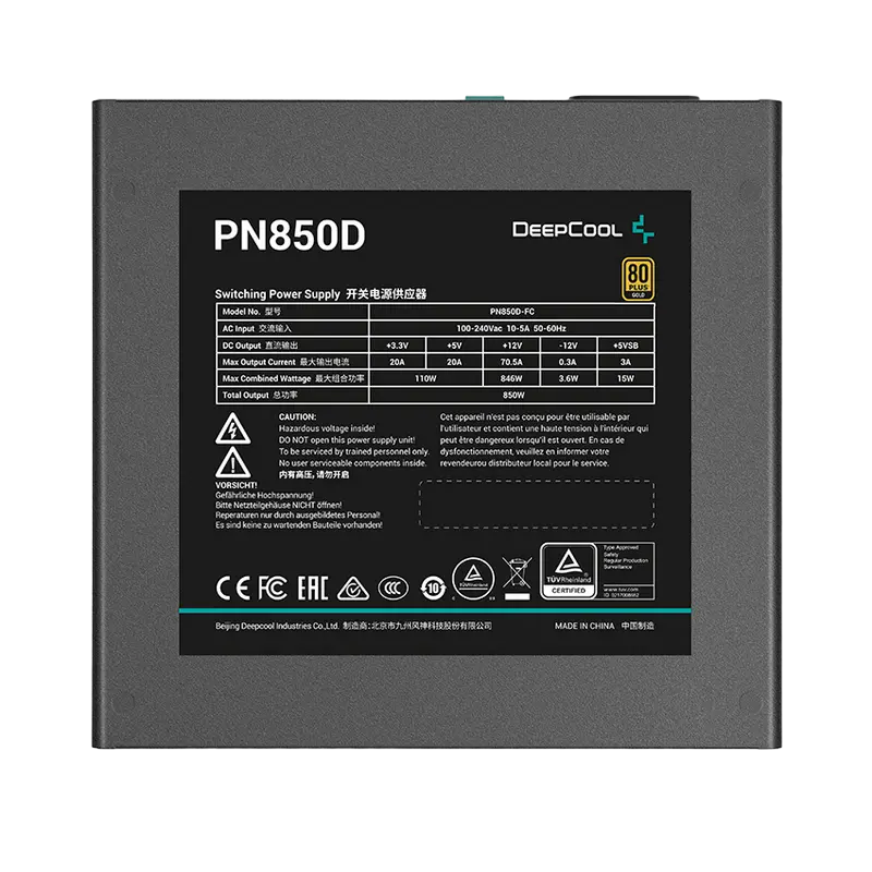 Tip Блок питания для компьютеров Deepcool PN850D ATX Черный