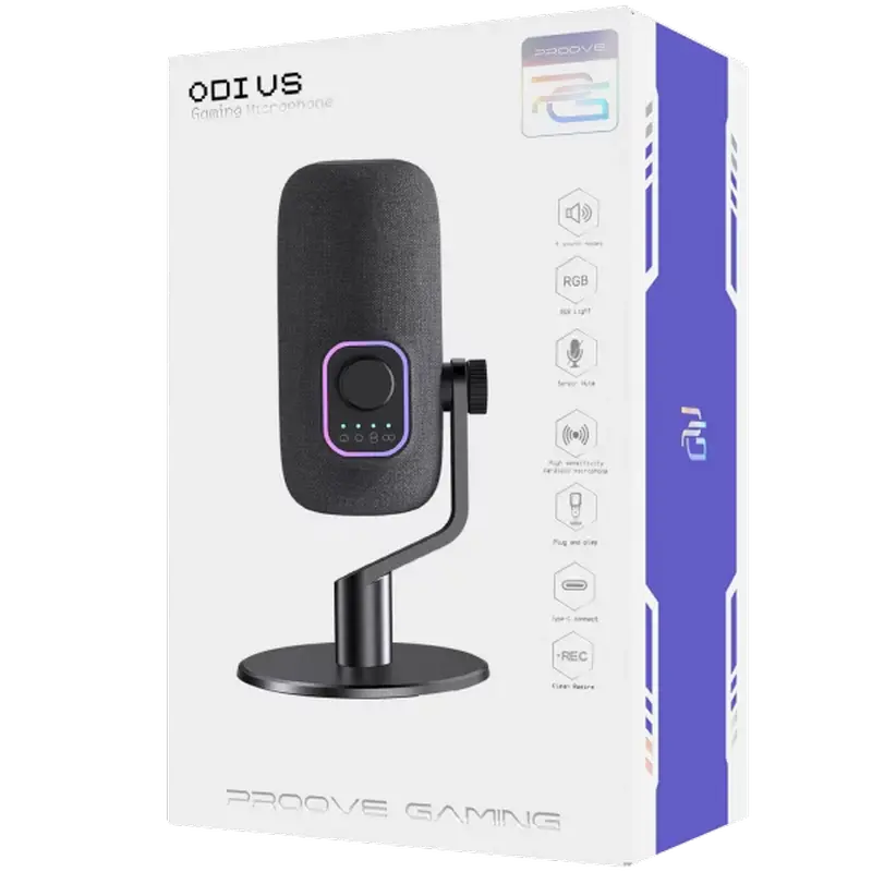 Игровой Микрофон Proove Odius Проводной аналоговый Черный
