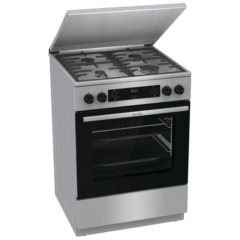 Комбинированная плита Gorenje GKS6C71XF Нержавеющая сталь