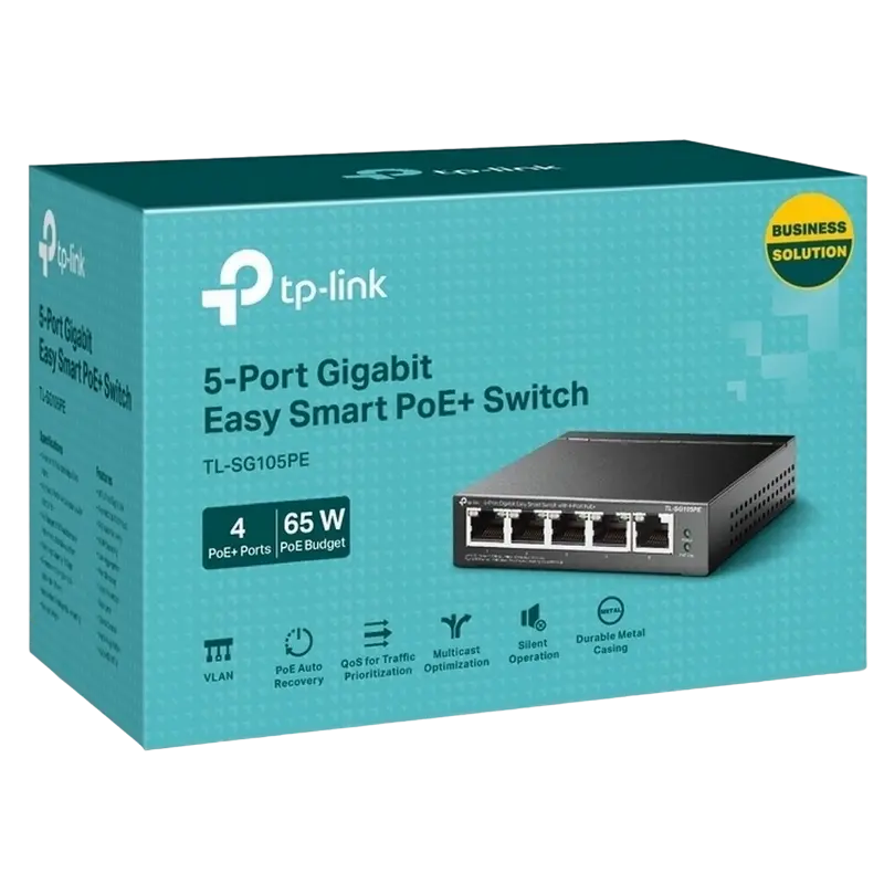 PoE коммутатор TP-LINK Easy Smart Switch Черный