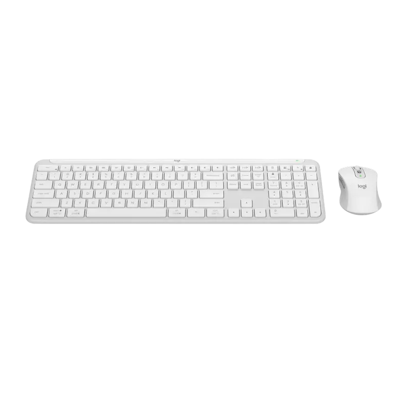 Set Tastatură + Mouse Logitech MK950 Membrană Alb