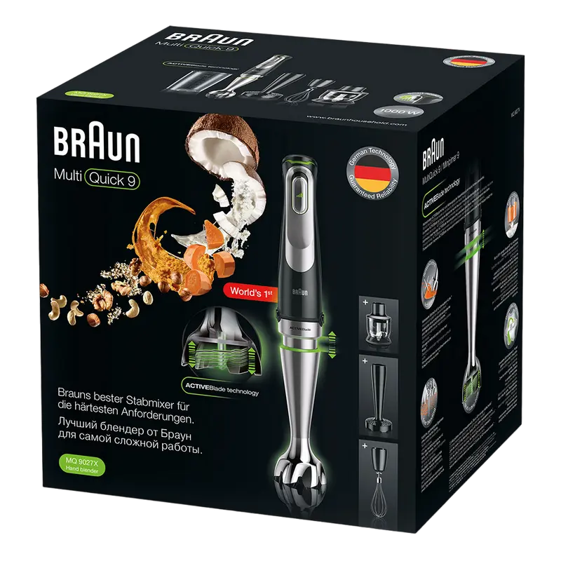 Погружной блендер Braun Multiquick 9 MQ 9027 Чёрный