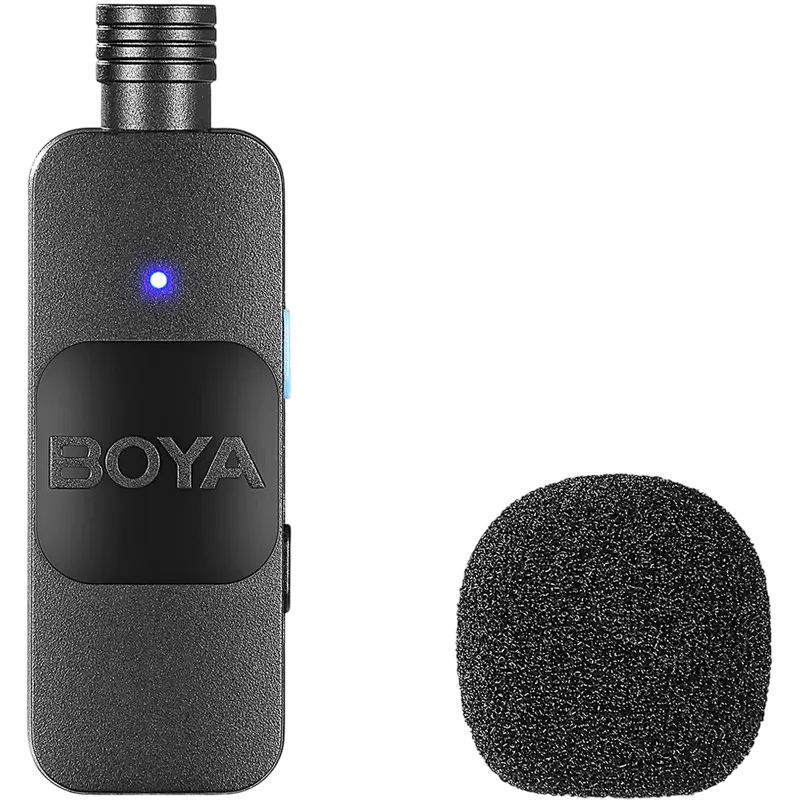 Портативный записывающий микрофон Boya BY-V10 Беспроводной Черный