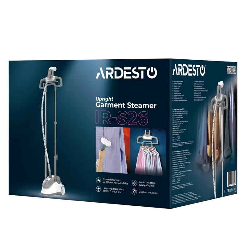 Стационарный отпариватель Ardesto IR-S26 Белый | Серый