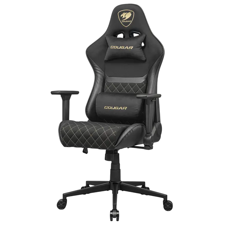 Игровое кресло Cougar Armor One V2 Gold F ПВХ Кожа Черный | Золотистый