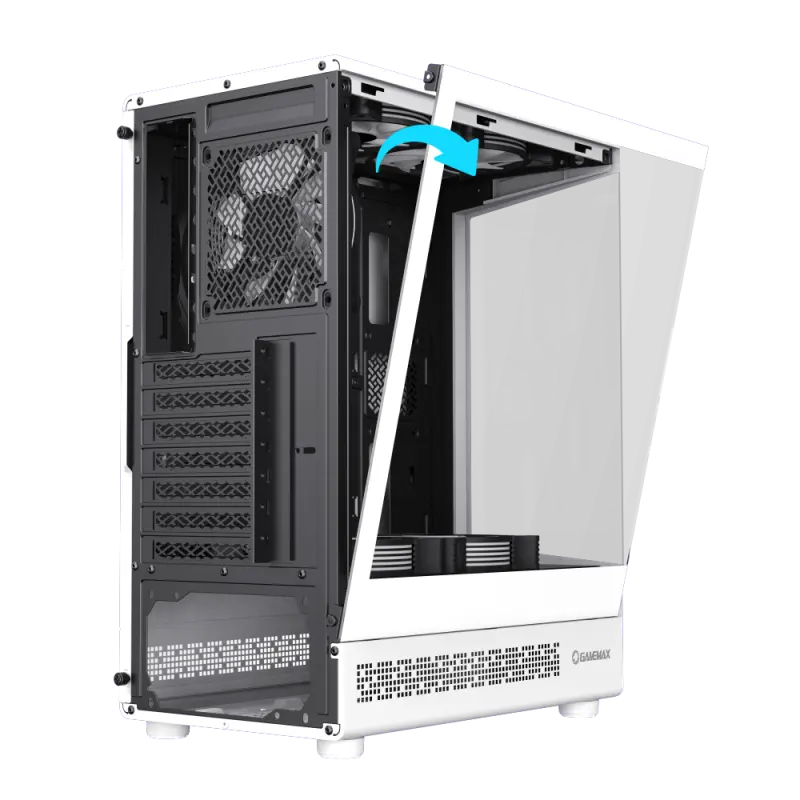 Carcasă PC Gamemax VISTA CPC AW Midi-Tower Alb