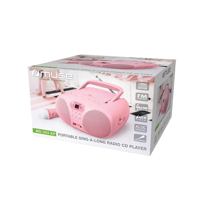 Портативное радио MUSE MD-203 KP Розовый