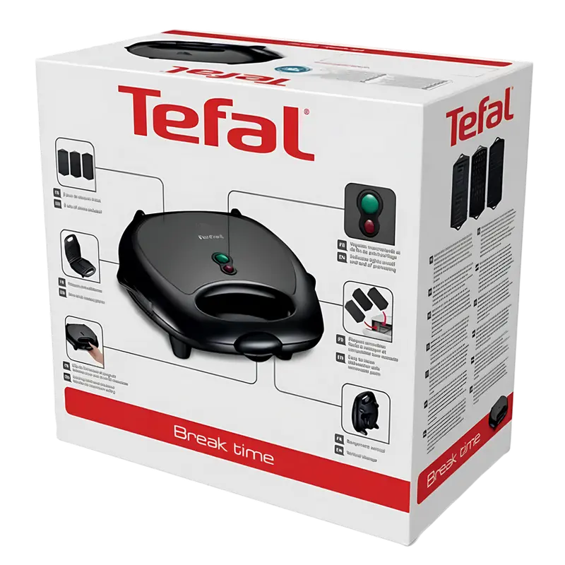 Aparat pentru sandwich Tefal Break Time Negru | Gri