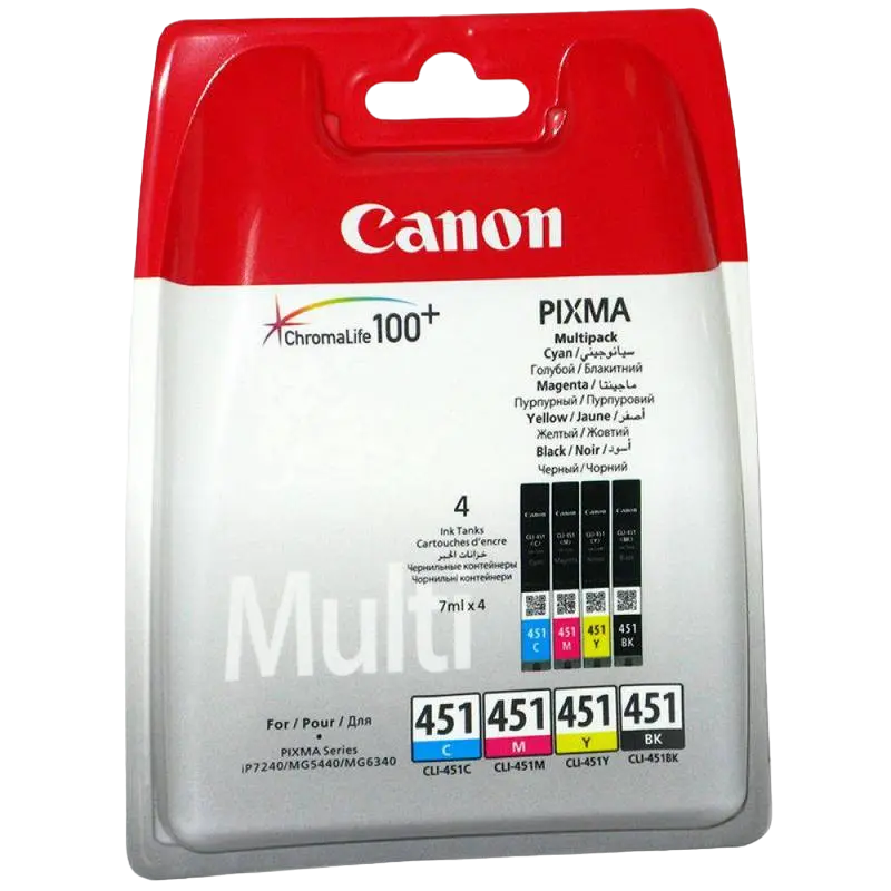 Картриджи с чернилами в упаковке Canon CLI-451