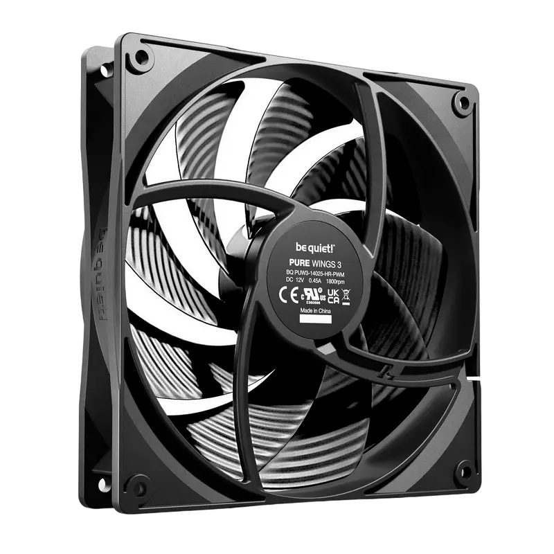 Ventilator PC be quiet! Pure Wings 3 PWM High-speed 140 mm Negru