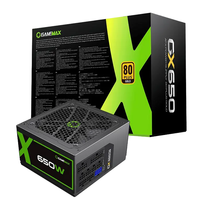 Tip Блок питания для компьютеров Gamemax GX-650 ATX Черный