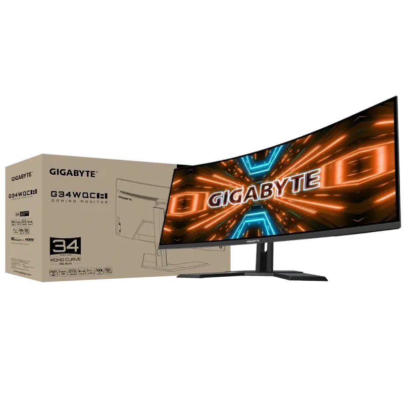 Игровой монитор Gigabyte G34WQC A Чёрный