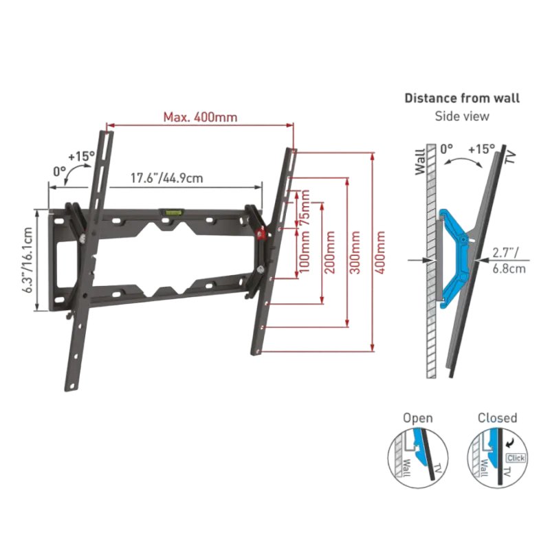 Кронштейн для телевизора BARKAN E310+ Черный