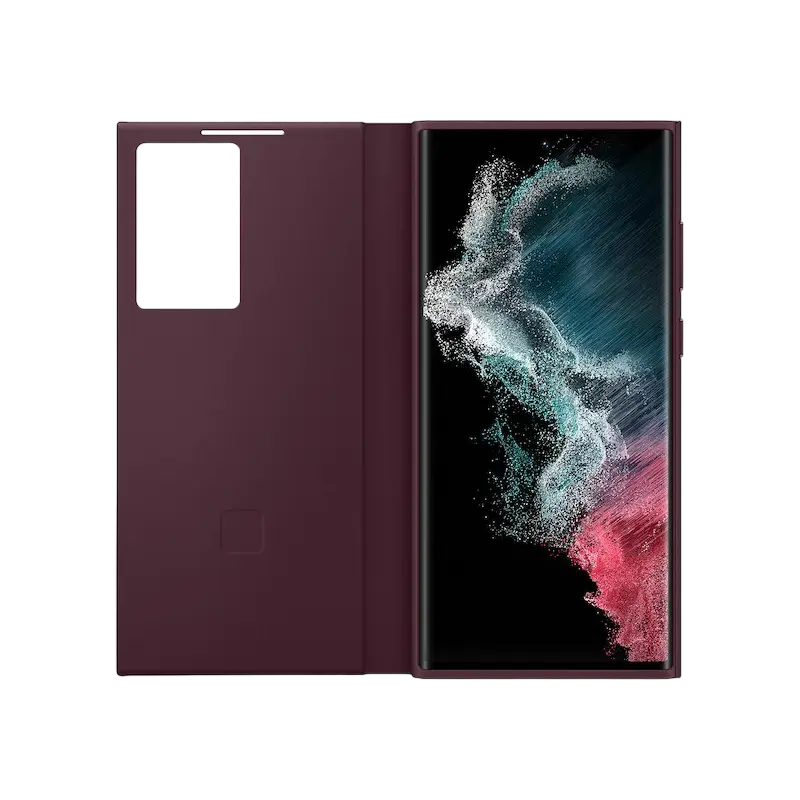 Чехол книжка Samsung Galaxy S22 Ultra Smart Clear View Cover Бордовый