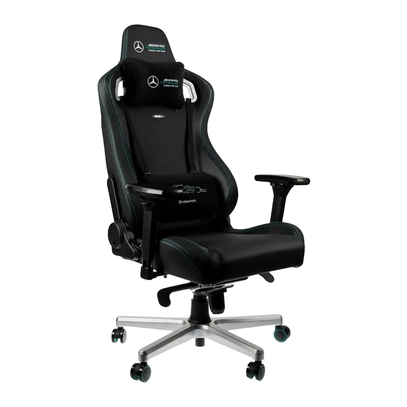 Игровое кресло Noblechairs Epic Mercedes-AMG Petronas F1 Team Edition Искусственная кожа,Ткань Чёрный