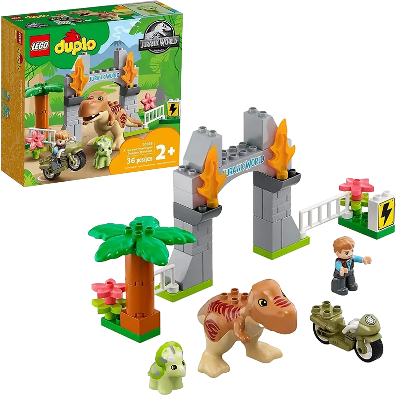 Конструктор LEGO T. rex and TriceratopsDinosaur Breakout Серый