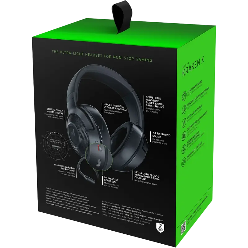 Наушники Razer Kraken X Чёрный