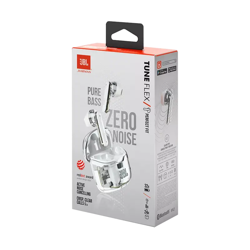 Наушники JBL. Tune Flex Ghost Edition Белый