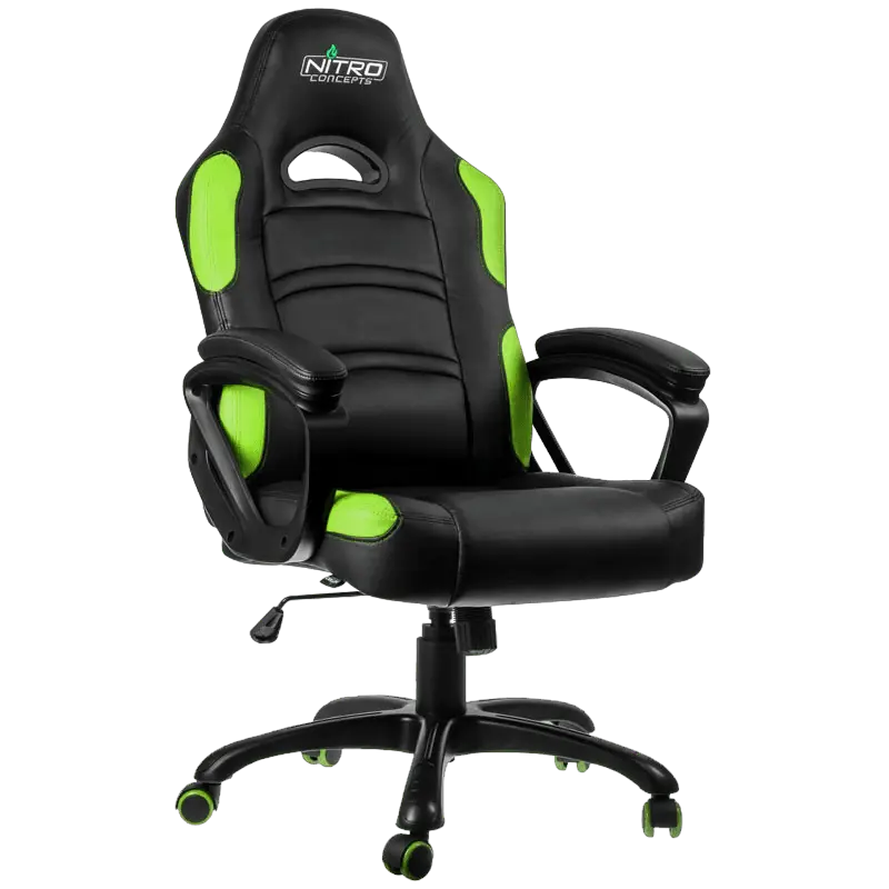 Игровое кресло Gamemax GCR07 Искусственная кожа Черный/Зеленый