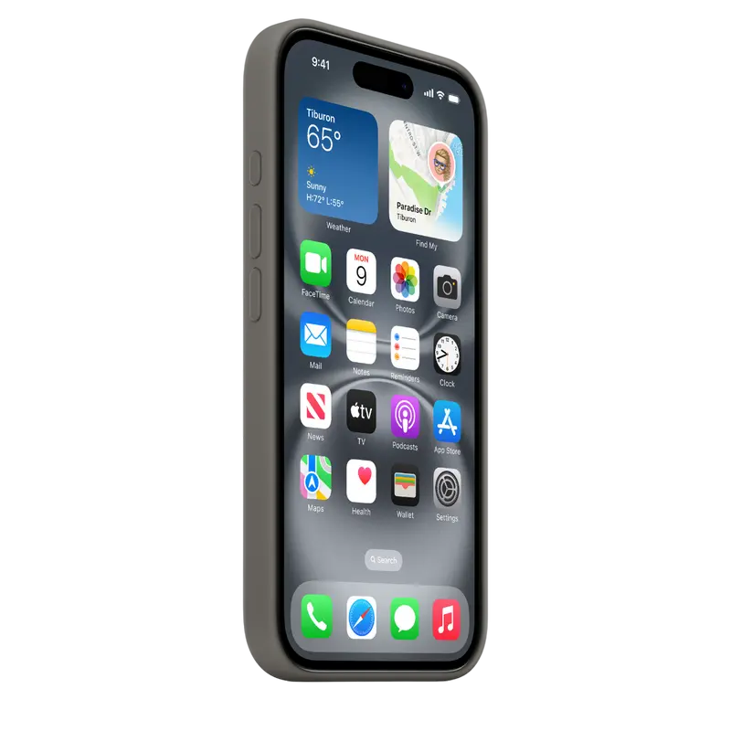 Чехол Apple iPhone 16 Silicone Case MagSafe A3313 Silicone Case with MagSafe Stone Gray