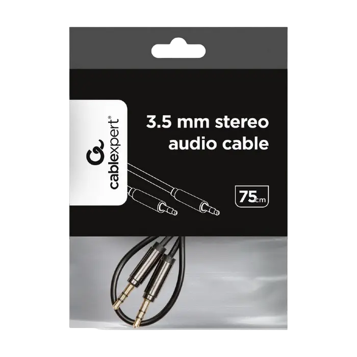 Аудио адаптер Cablexpert CCAP-444-0.75M Черный