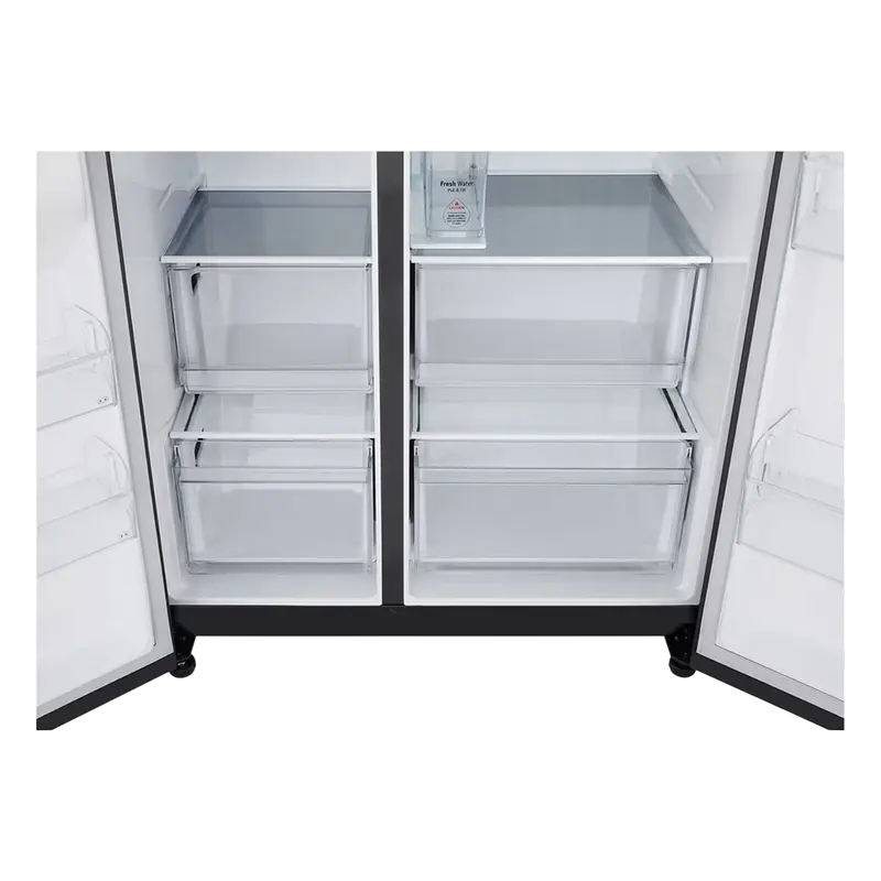 Холодильник LG GSLC41EPPE, Матовый черный