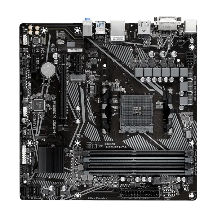 Материнская плата Gigabyte A520M DS3H AM4 Micro-ATX