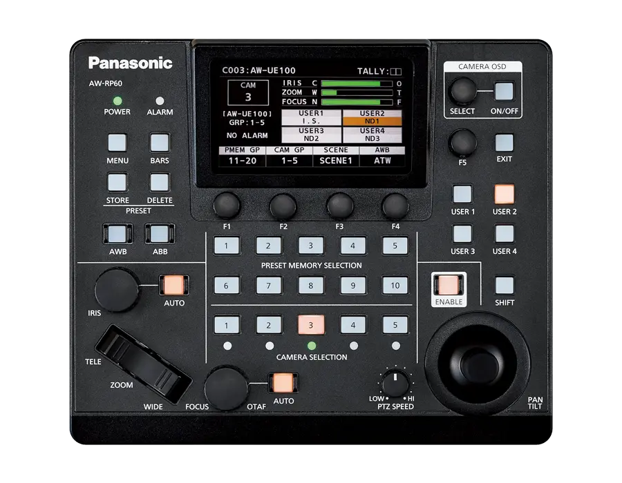 PTZ- камера Panasonic Remote Camera Controller AW-RP60GJ Черный