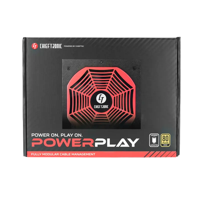 Tip Блок питания для компьютеров Chieftec GPU-750FC PowerPlay Gold Series ATX Черный