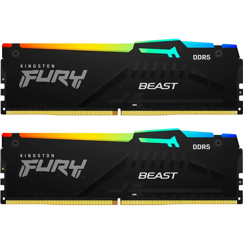 Оперативная память Kingston FURY Beast RGB FURY Beast RGB 16 ГБ Чёрный