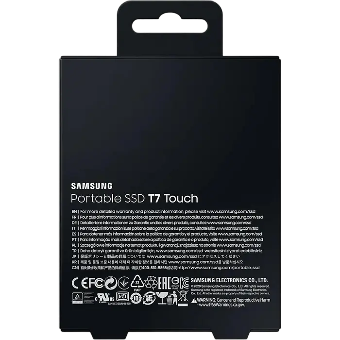 SSD portabil extern Samsung T7 Touch 1 TB Negru
