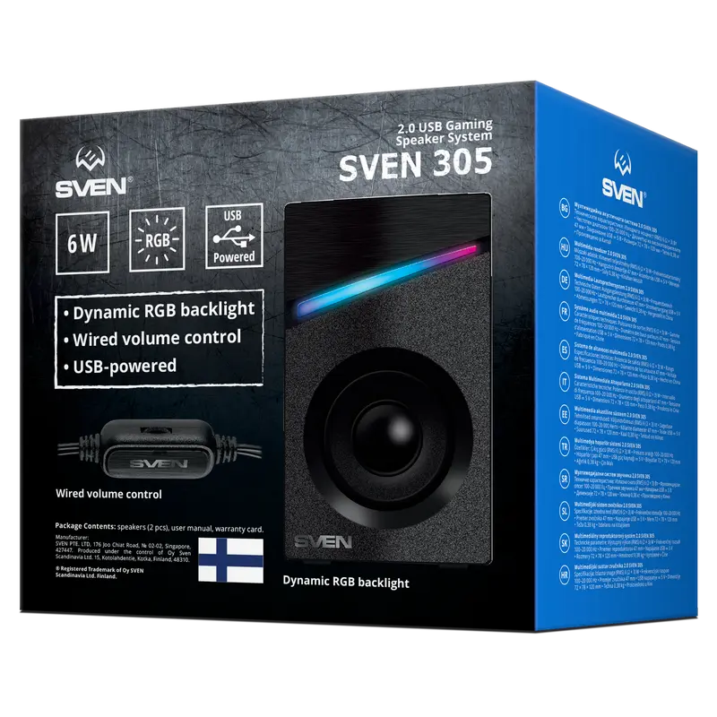 Компьютерные колонки SVEN 305 Черный