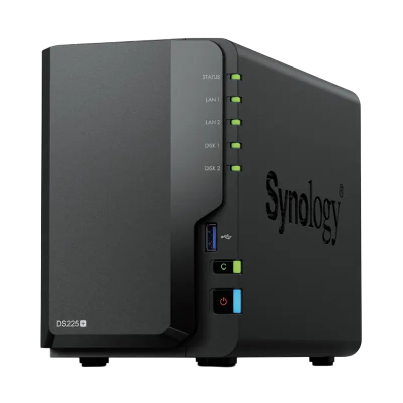 Сетевое хранилище SYNOLOGY DS225+ Черный