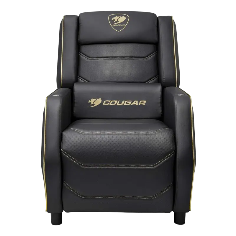 Игровое кресло Cougar Ranger Pro Royal ПВХ Кожа Черный | Золотистый