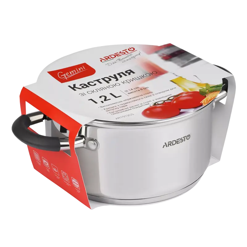 Кастрюля Ardesto Gemini Salerno Gemini Salerno Нержавеющая сталь