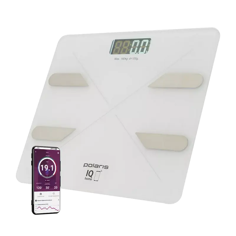Электронные напольные весы Polaris PWS 1898 IQ Home Белый