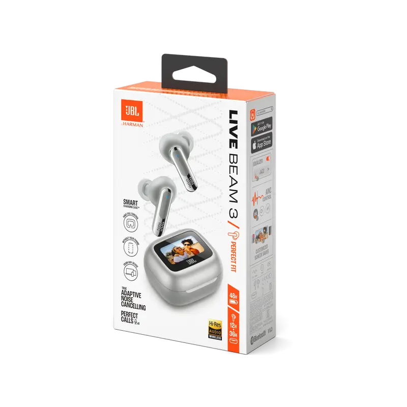 Наушники JBL LIVE Beam 3 Серебристый