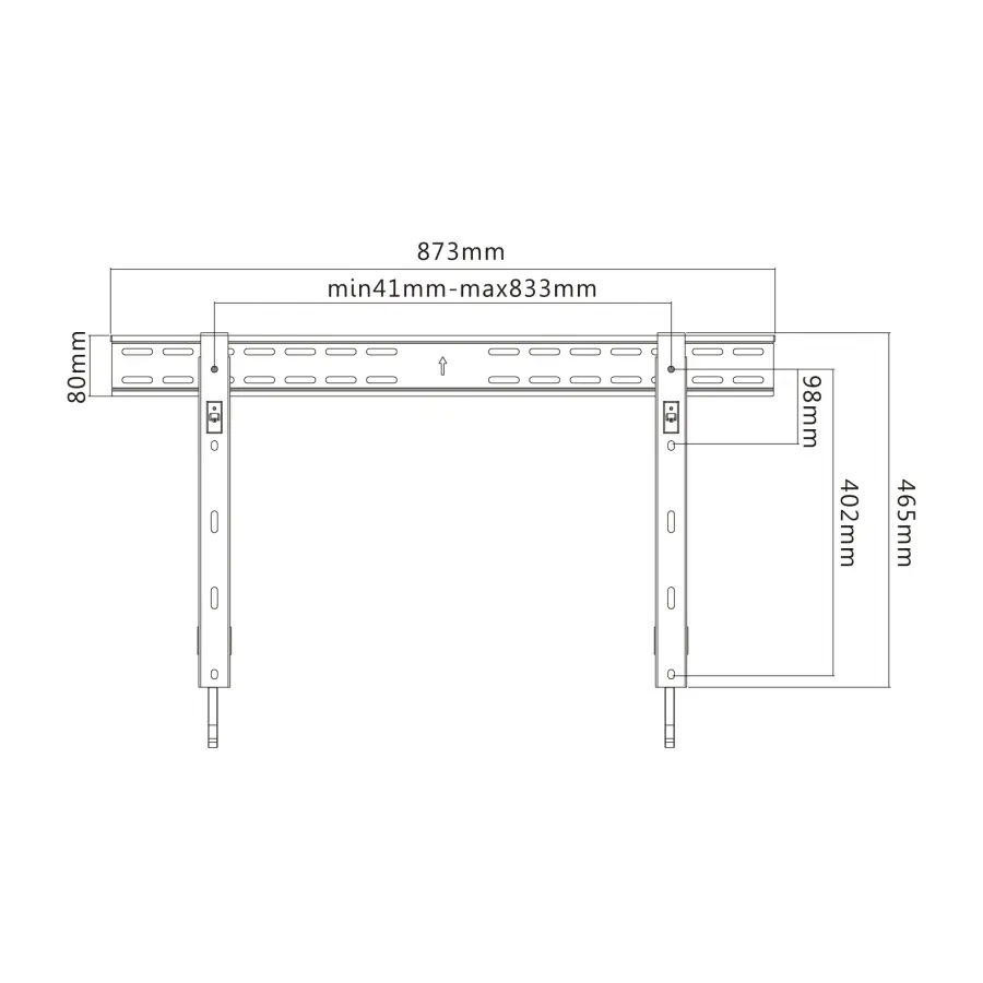 Кронштейн для телевизора Reflecta Slim 70-8040 Черный