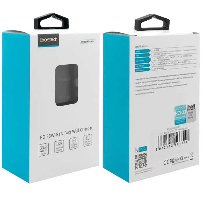 Încărcător Choetech PD5006-BK Negru