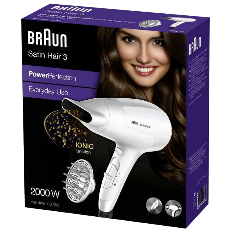 Фен Braun Satin Hair 3 PowerPerfection Белый