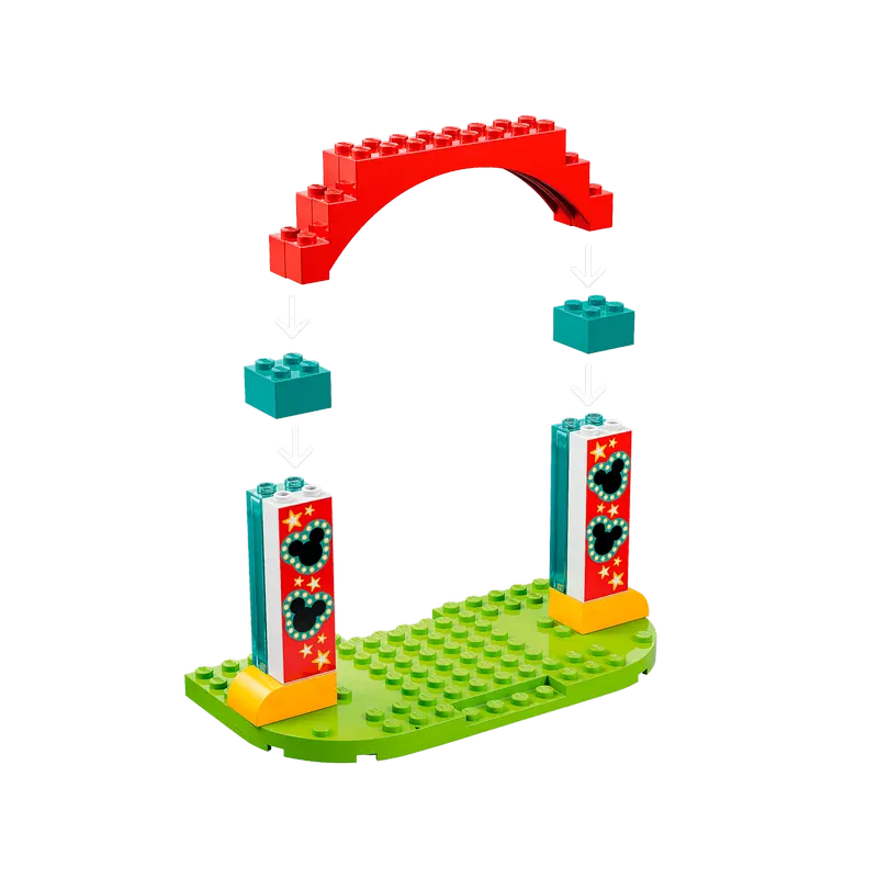Конструктор LEGO Mickey, Minnie and Goofy's Fairground Fun Разноцветный