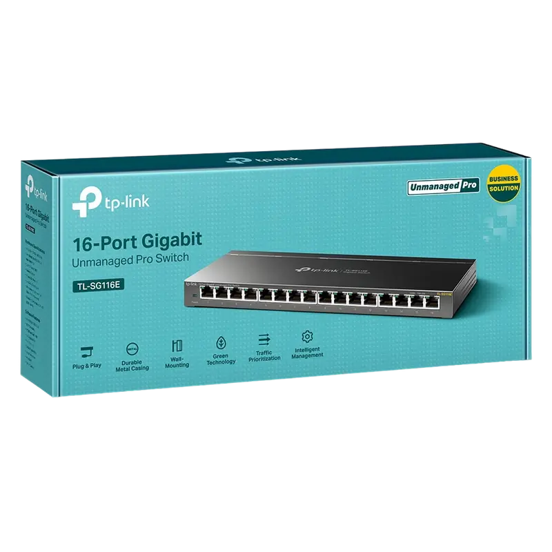Сетевой коммутатор TP-LINK TL-SG116E Черный