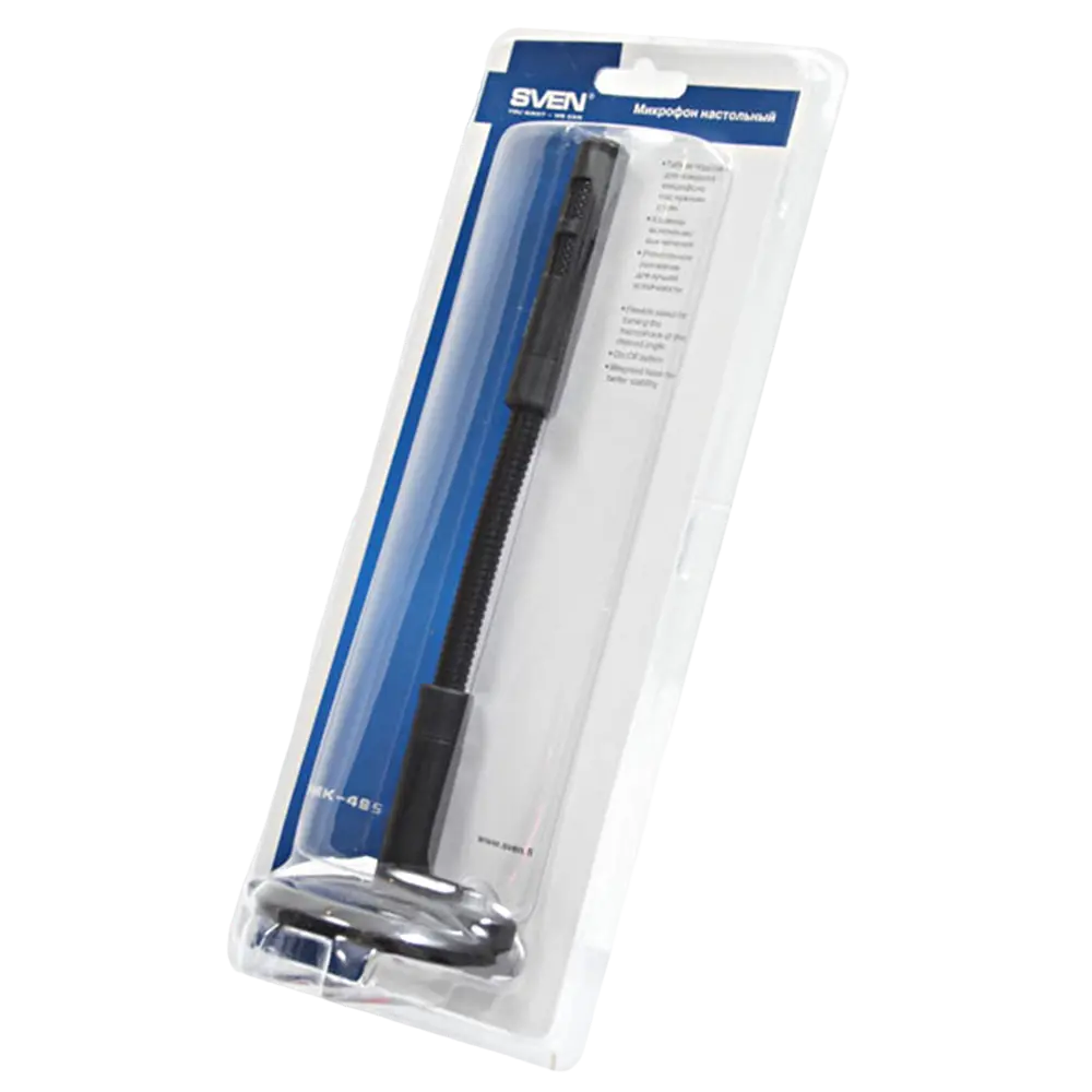 Компьютерный микрофон SVEN MK-495 Проводной аналоговый Черный