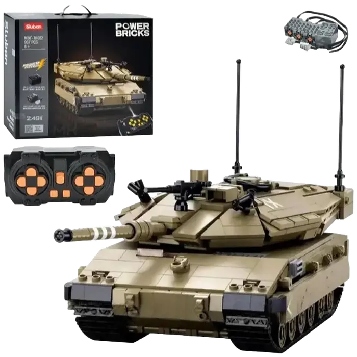Конструктор с радиоуправлением Sluban Power Bricks - Merkava MK4 RC Бежевый