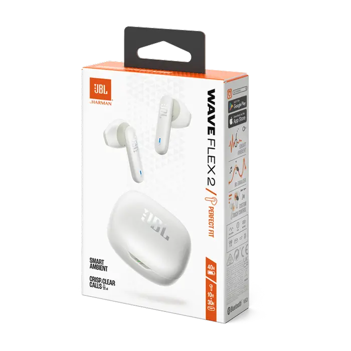 Căști JBL. Wave Flex 2 Alb