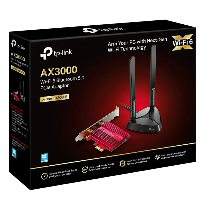 Сетевой адаптер PCIe TP-LINK Archer TX3000E Черный