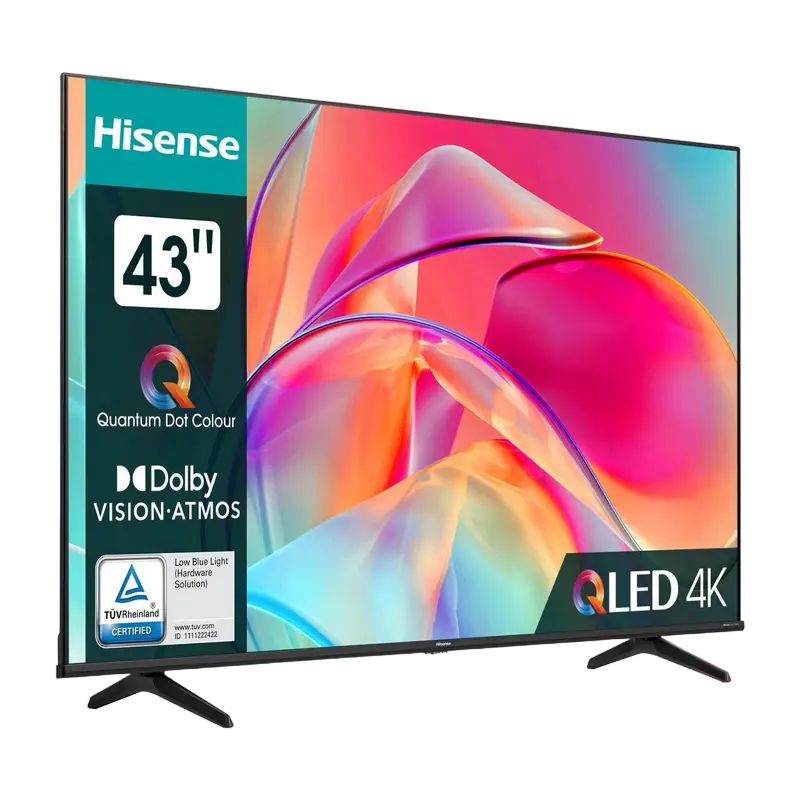 43" QLED SMART Телевизор Hisense 43E7KQ Черный
