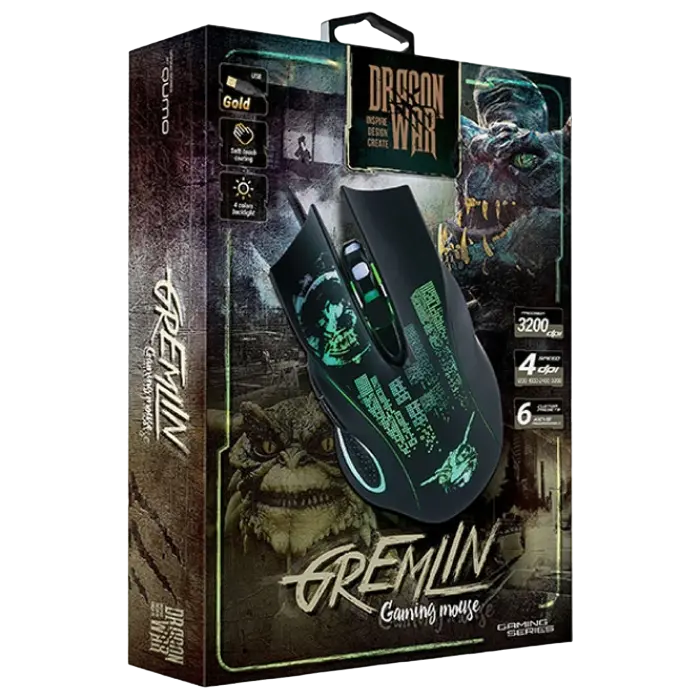 Игровая мышь QUMO Gremlin Проводное Чёрный